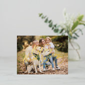 エレガントモダンタイポグラフィ写真ハッピーサンクスギビング 箔シーズンポストカード (立ち正面)