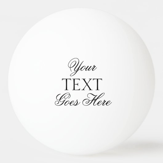 エレガントモダンタイポグラフィ独自の文字の作成 卓球ボール (正面)