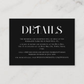 エレガントモダンタイポグラフィ詳細 エンクロージャーカード (正面)