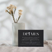 エレガントモダンタイポグラフィ詳細 エンクロージャーカード