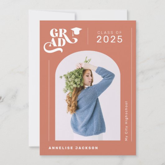 エレガントモダンタイポグラフィ 案内状 (正面)