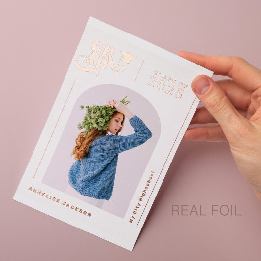 エレガントモダンタイポグラフィ 箔招待状