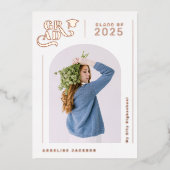 エレガントモダンタイポグラフィ 箔招待状 (正面)