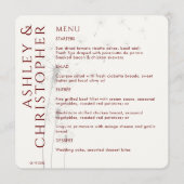 エレガントモダンダデオンクリムゾンレッド結婚ズ メニュー (正面)