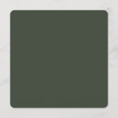 エレガントモダンダークモス結婚グリーン メニュー (裏面)