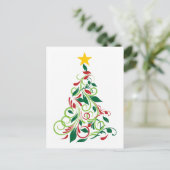 エレガントモダンツリーイラストレーション シーズンポストカード (スタンド正面)