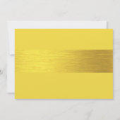 エレガントモダンティール(緑がかった色)と金ゴールド水平結婚の 招待状 (裏面)