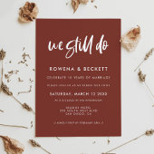 エレガントモダンテラコッタ我々はまだ誓の更新をする 招待状