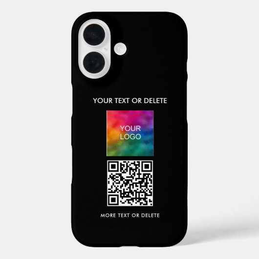 エレガントモダンテンプレートのアップロードQRコードの追加 Case-Mate iPhoneケース (裏面)