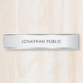 エレガントモダンテンプレートカスタマイズ可能シルバールック サインプレート (正面)