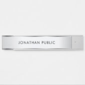 エレガントモダンテンプレートカスタマイズ可能シルバールック サインプレート (正面)