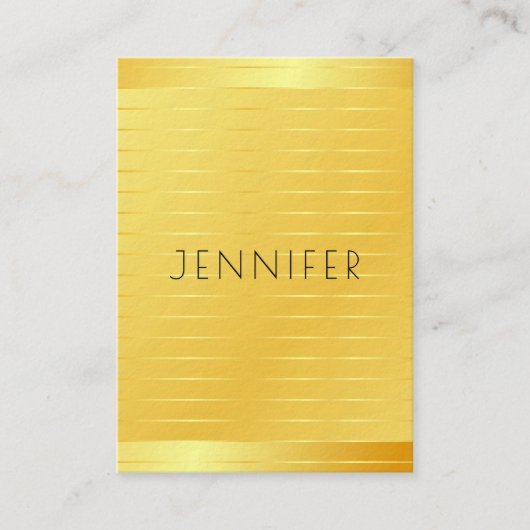 エレガントモダンテンプレートフェイク金ゴールドプレミアム 名刺 (正面)