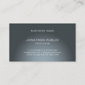 エレガントモダンデザイントレンディープレーンプロフェッショナル 名刺 (裏面)