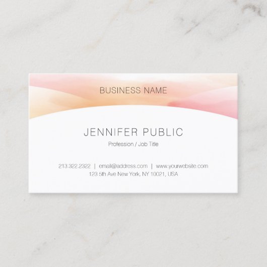 エレガントモダンデザインプロフェッショナルテンプレート 名刺 (正面)