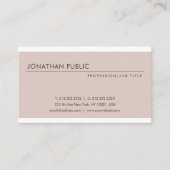 エレガントモダンデザインプロフェッショナルトレンディープレーン 名刺 (正面)