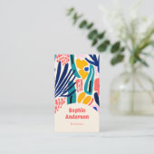 エレガントモダンデザイン付きはっきりした芸術的抽象芸術 名刺 (スタンド正面)