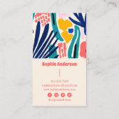 エレガントモダンデザイン付きはっきりした芸術的抽象芸術 名刺 (裏面)