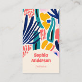 エレガントモダンデザイン付きはっきりした芸術的抽象芸術 名刺 (正面)