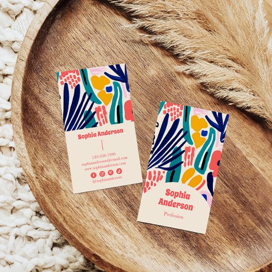 エレガントモダンデザイン付きはっきりした芸術的抽象芸術 名刺