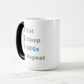 エレガントモダントレンディーかわいいグローバルゴール2030 Two-T モーフィングマグカップ (正面左)