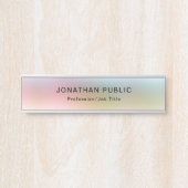 エレガントモダントレンディーイエローグリーンブルーパープル サインプレート (正面)