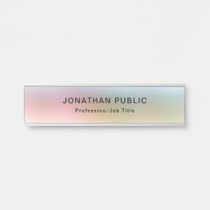 エレガントモダントレンディーイエローグリーンブルーパープル サインプレート