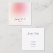 エレガントモダントレンディークリエイティブプレーンプロフェッショナル スクエア名刺 (正面/裏面)