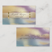 エレガントモダントレンディーグリッター、金ゴールドフレームカラフル 名刺 (正面/裏面)