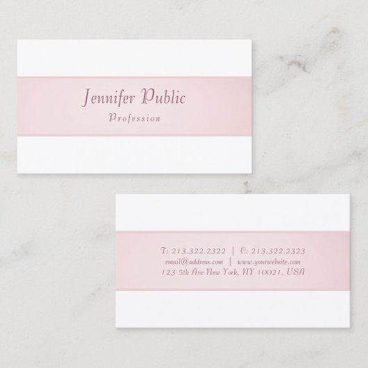 エレガントモダントレンディーシンプルテンプレートバラ金ゴールド 名刺 (正面/裏面)