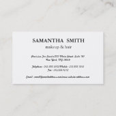 エレガントモダントレンディーメイクアップアーティスト/美容師 名刺 (裏面)