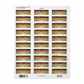 エレガントモダントレンディーレッドボウ結婚水玉模様 ラベル (フルシート)