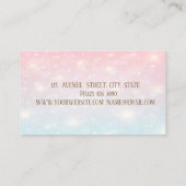 エレガントモダントレンディー銀《写真》ぼけ味ストライプ 名刺 (裏面)