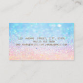 エレガントモダントレンディー《写真》ぼけ味グラデーション、金ゴールド・フレーム 名刺 (裏面)