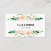 エレガントモダンバラフローラ名刺 名刺 (正面)