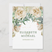 エレガントモダンバラユダヤ結婚人のチャッパ 招待状 (正面)