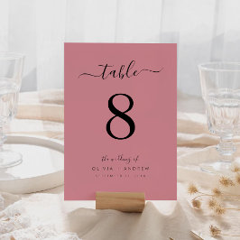 エレガントモダンバラ結婚色 テーブルナンバー