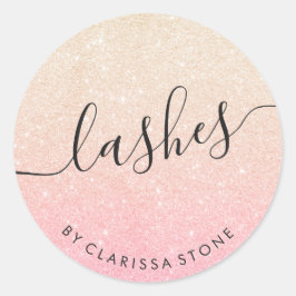 エレガントモダンバラ金ゴールドと金ゴールドグリッターの点滅 ラウンドシール