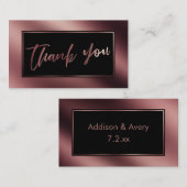 エレガントモダンバラ金ゴールドと黒ありがとう挿入 エンクロージャーカード (正面/裏面)