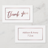 エレガントモダンバラ金ゴールドを挿入 エンクロージャーカード (正面/裏面)