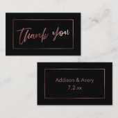 エレガントモダンバラ金ゴールドを黒に挿入 エンクロージャーカード (正面/裏面)