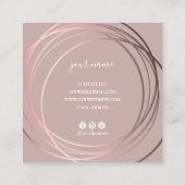 エレガントモダンバラ金ゴールドイベントプランナー  スクエア名刺 (裏面)