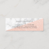 エレガントモダンバラ金ゴールドグリッターとマーブルライター スキニー名刺 (裏面)