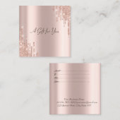 エレガントモダンバラ金ゴールドグリッター 割引カード (正面/裏面)