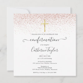 エレガントモダンバラ金ゴールドグリッター 招待状