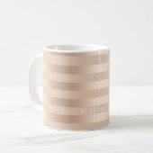 エレガントモダンバラ金ゴールドストライプの コーヒーマグカップ (正面左)