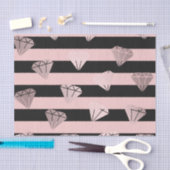 エレガントモダンバラ金ゴールドストライプ模様 薄葉紙 (クラフト)