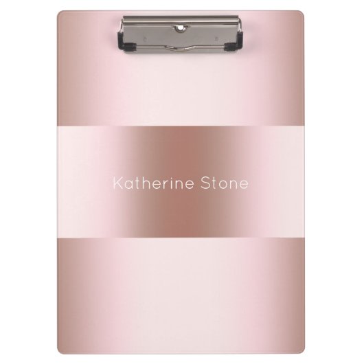 エレガントモダンバラ金ゴールドパターン クリップボード (正面)