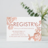 エレガントモダンバラ金ゴールドフローラギフト登録簿 エンクロージャーカード (スタンド正面)