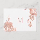 エレガントモダンバラ金ゴールドフローラギフト登録簿 エンクロージャーカード (裏面)