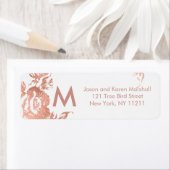 エレガントモダンバラ金ゴールドフローラ住所 シール (インサイチュ)